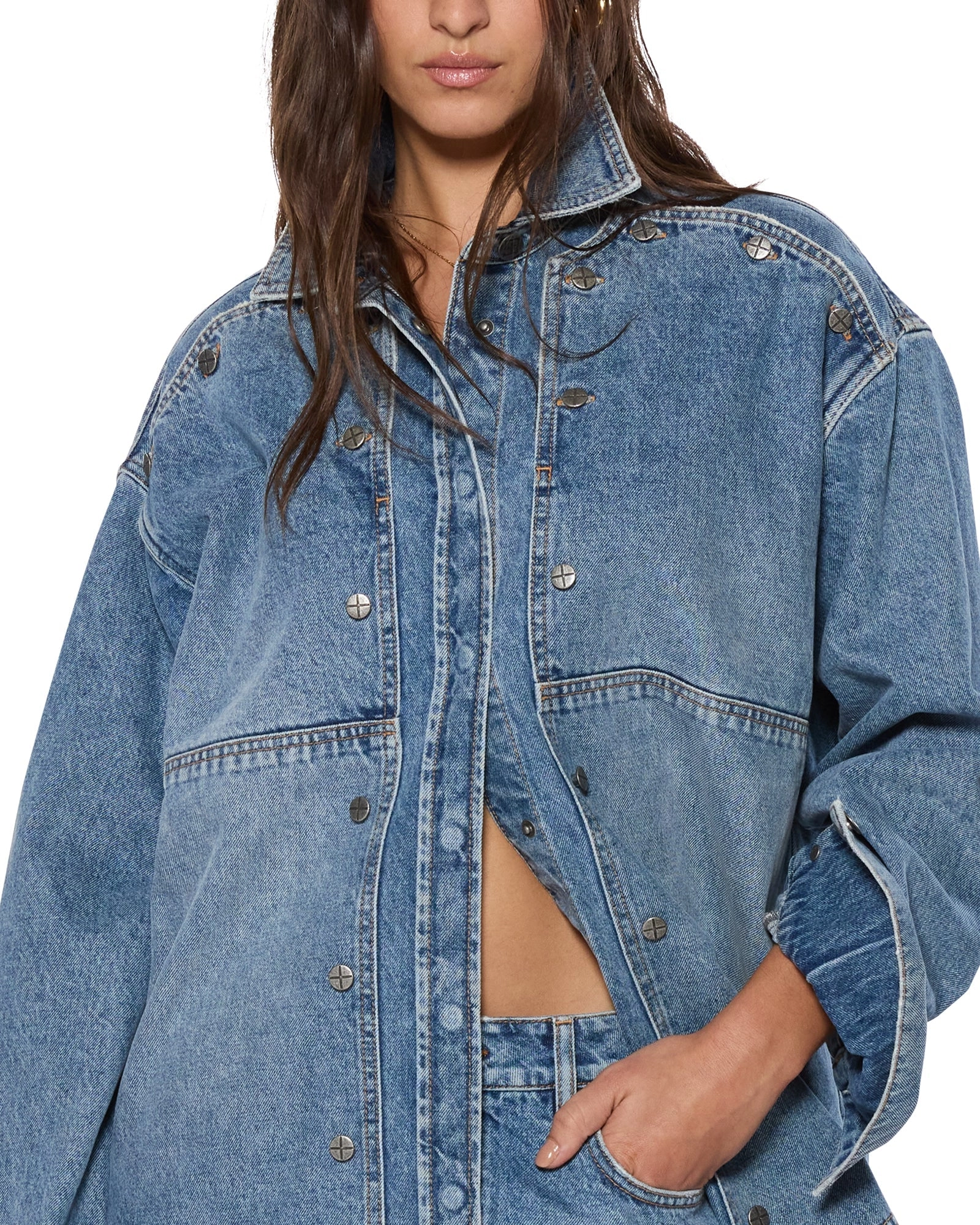 BOLT OVERSIZED LS SHIRT SWEPT