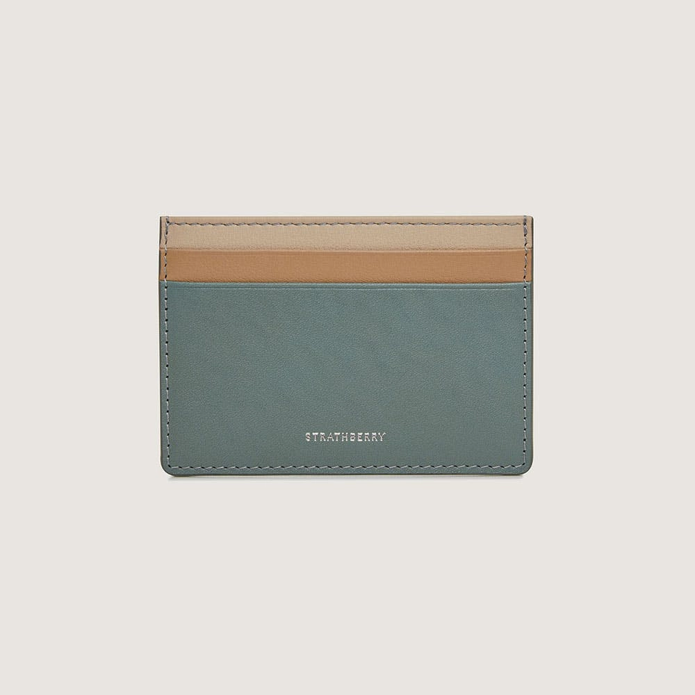 Cardholder - Stone Blue/Mushroom/Oat Tri Colour