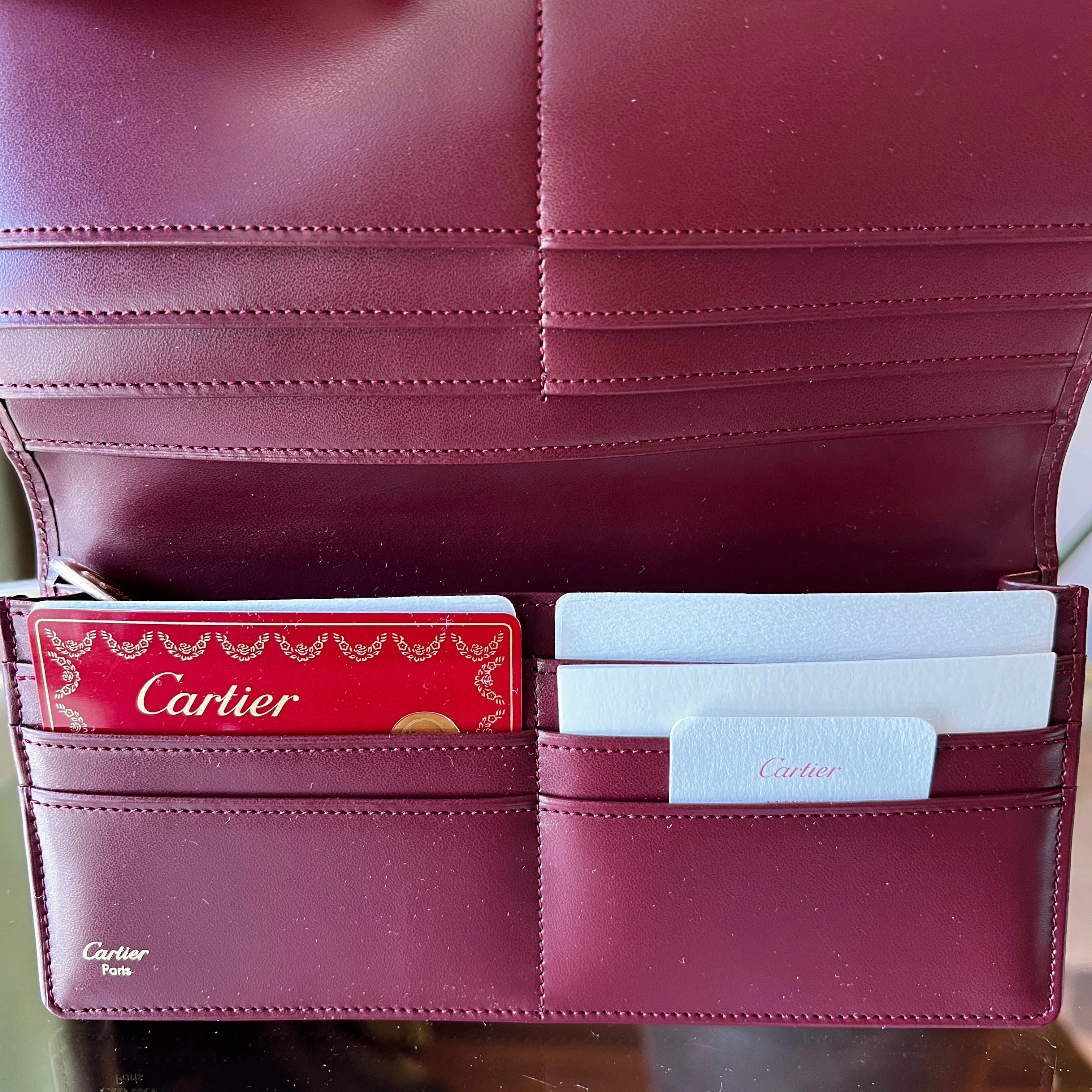 CARTIER Must de Cartier Continental Red Leather Long Wallet