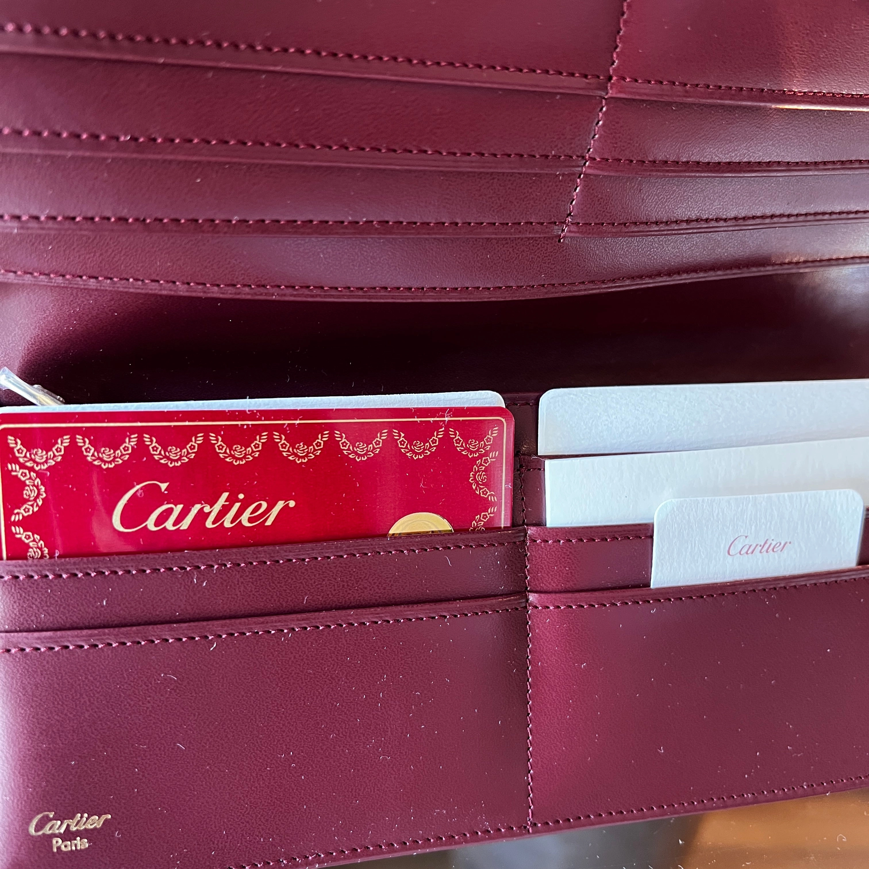 CARTIER Must de Cartier Continental Red Leather Long Wallet