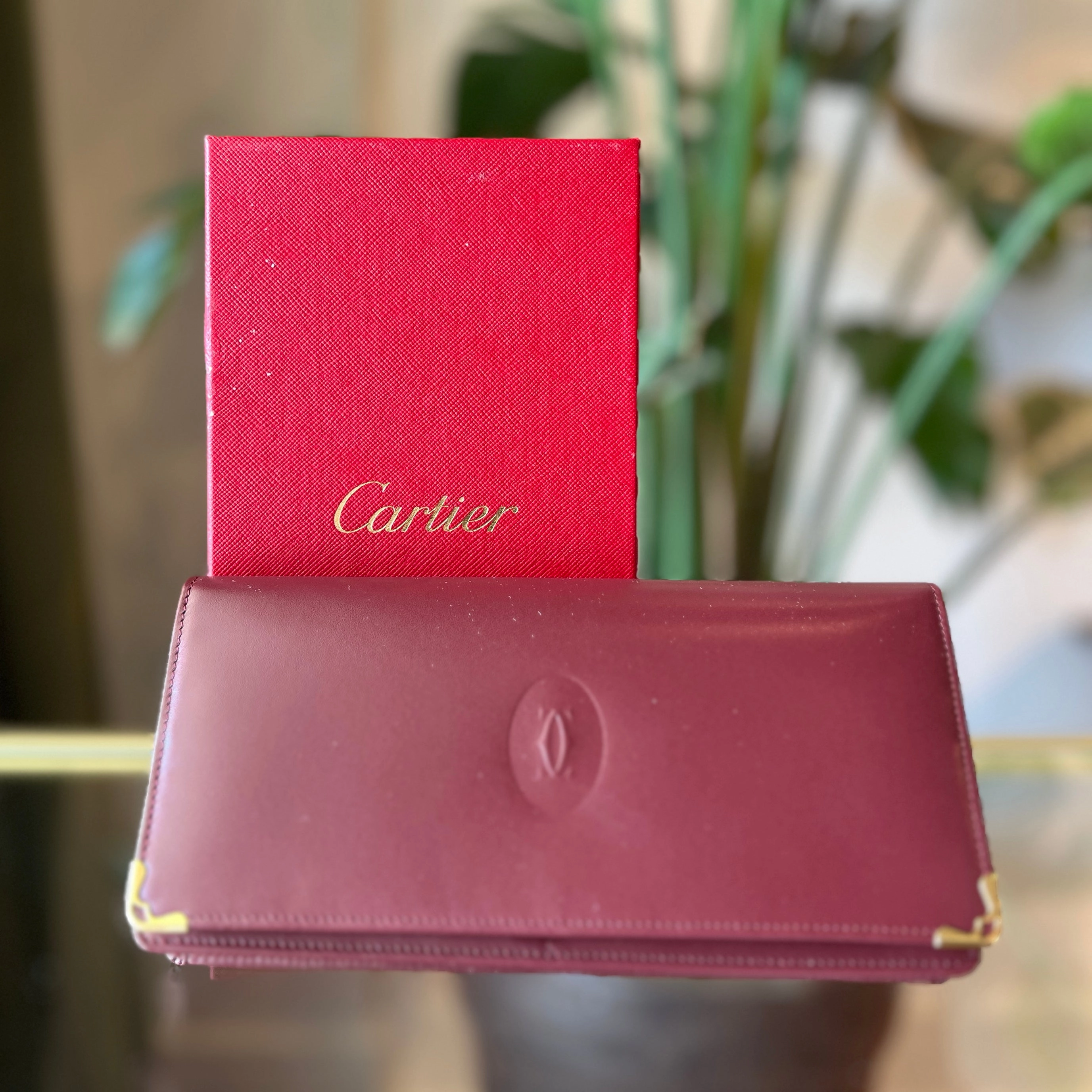 CARTIER Must de Cartier Continental Red Leather Long Wallet