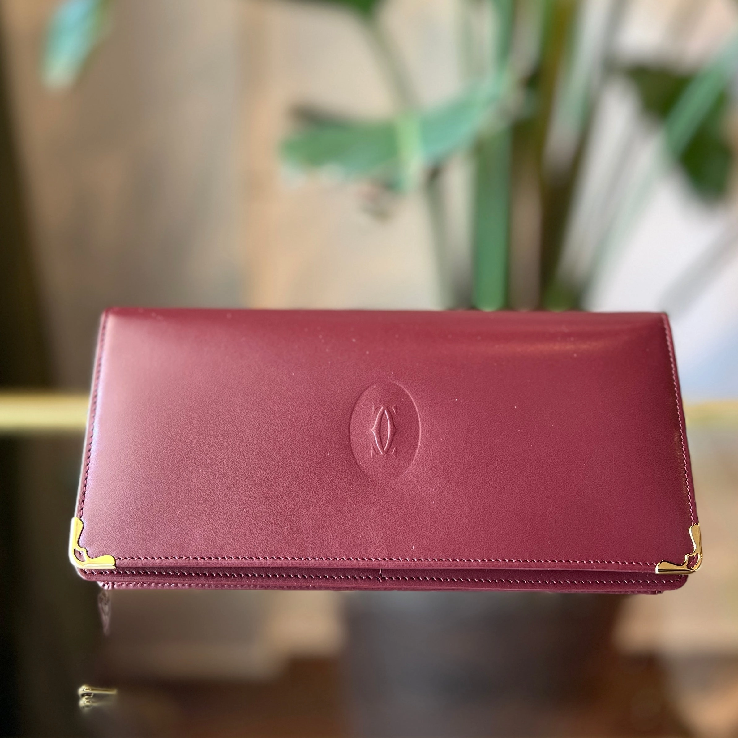 CARTIER Must de Cartier Continental Red Leather Long Wallet