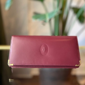 CARTIER Must de Cartier Continental Red Leather Long Wallet