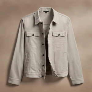 Cashmere Touch Cotton Jacket - Light Tan