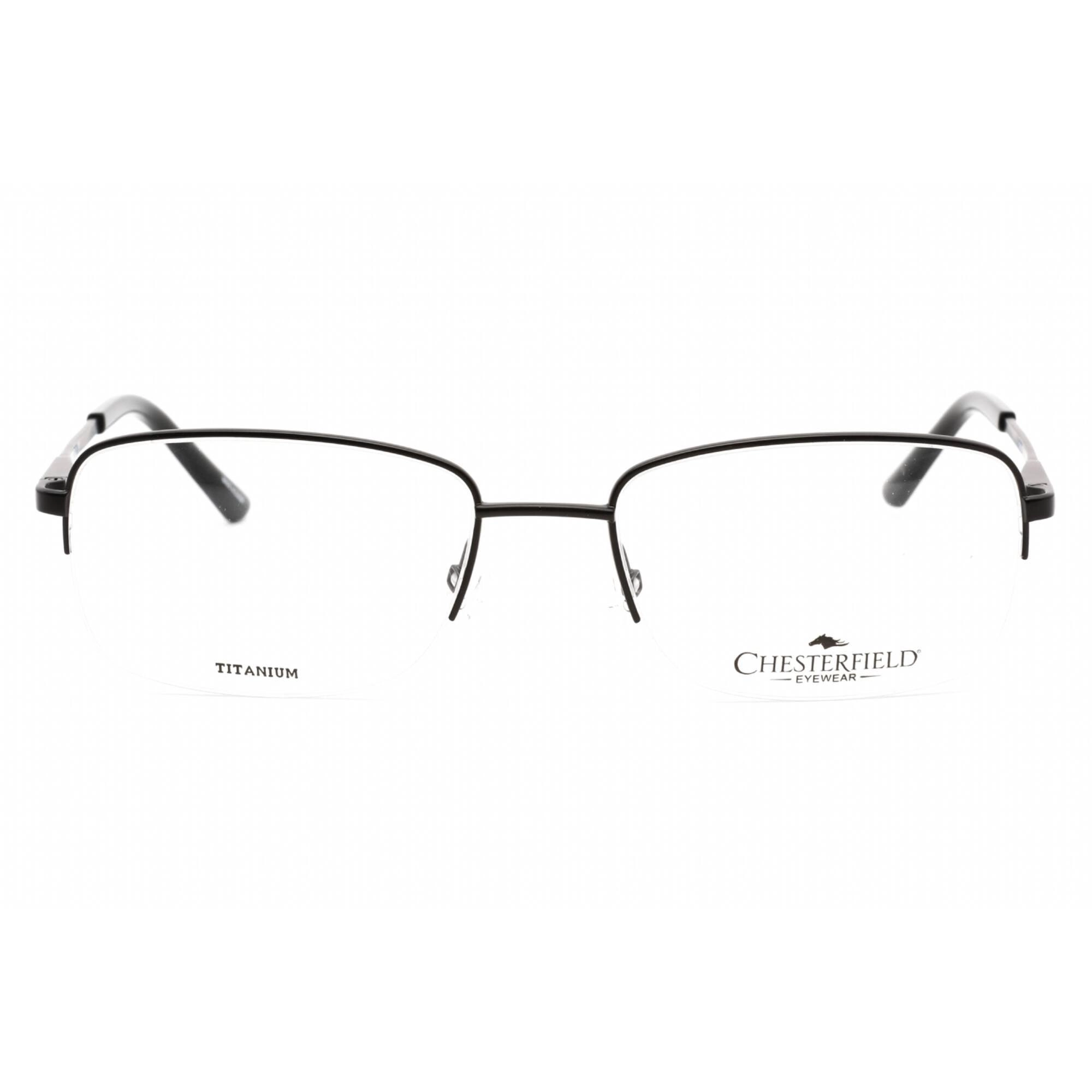 Chesterfield Men's Eyeglasses - Matte Black Rectangular Metal Frame | CH 891/T 0003 00