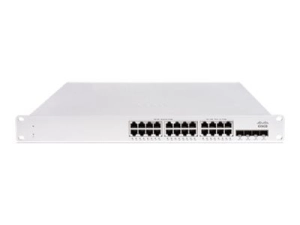 Cisco Meraki MS150 24P-4G - Switch - managed - 24 x 10/100/1000 (PoE )   4 x Gigabit SFP - rack-mountable - PoE  (370 W) - for MS150-24P-4G