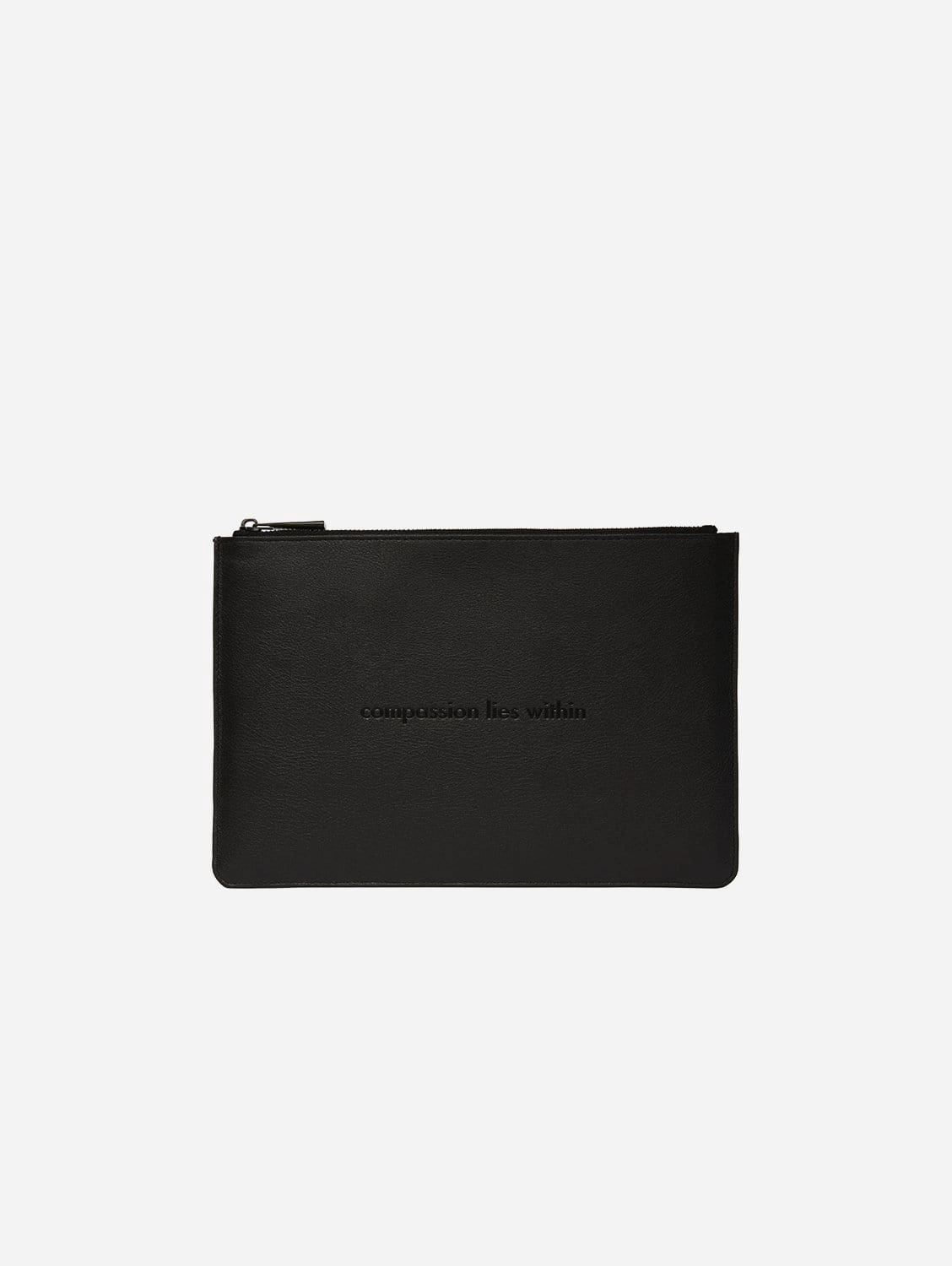Classic Essentials Apple Leather Vegan Pouch | Black