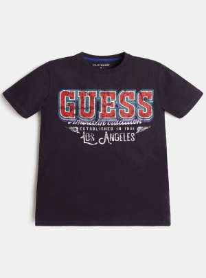 Deep Blue American Tradition Logo T-Shirt (7-16)