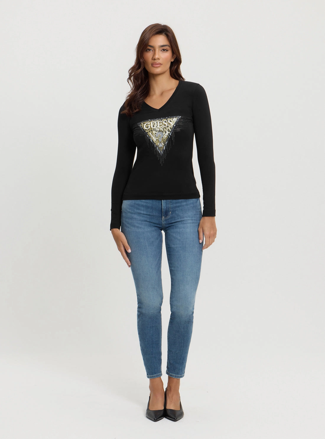 Eco Black Triangle Tiger Print T-Shirt