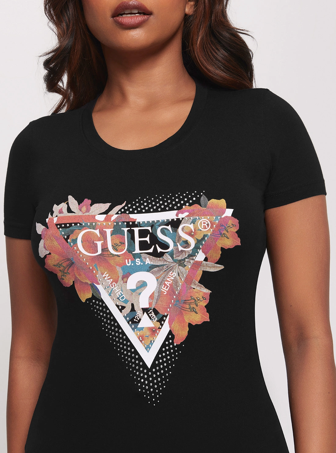 Eco Black Tropical Triangle T-Shirt