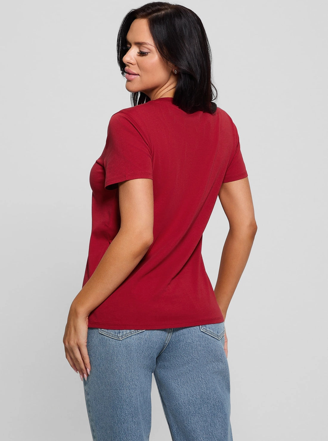 Eco Red Script Lace Logo T-Shirt