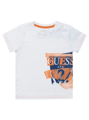 Eco White Watercolour Logo T-Shirt (0-12m)