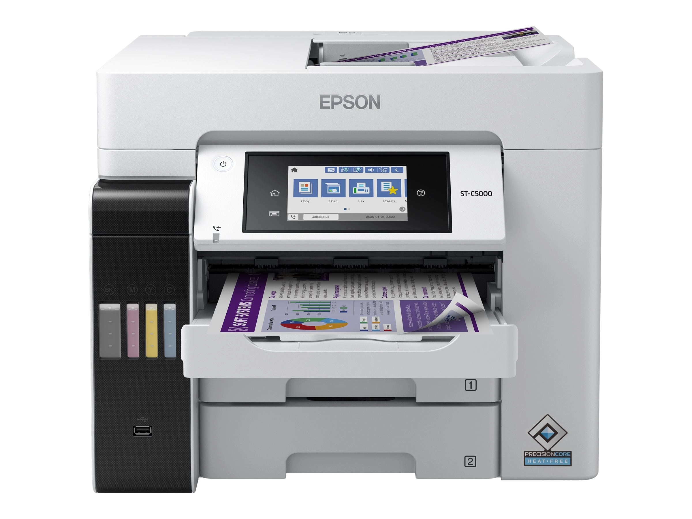 Epson WorkForce Pro ST-C5000 - Multifunction printer - color - ink-jet - refillable - Legal (8.5 in x 14 in) (original) - A4/Legal C11CJ29203