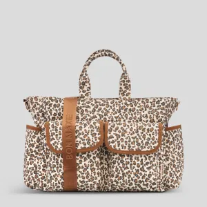 Everyday Multi-Pocket Tote Bag -- Leopard