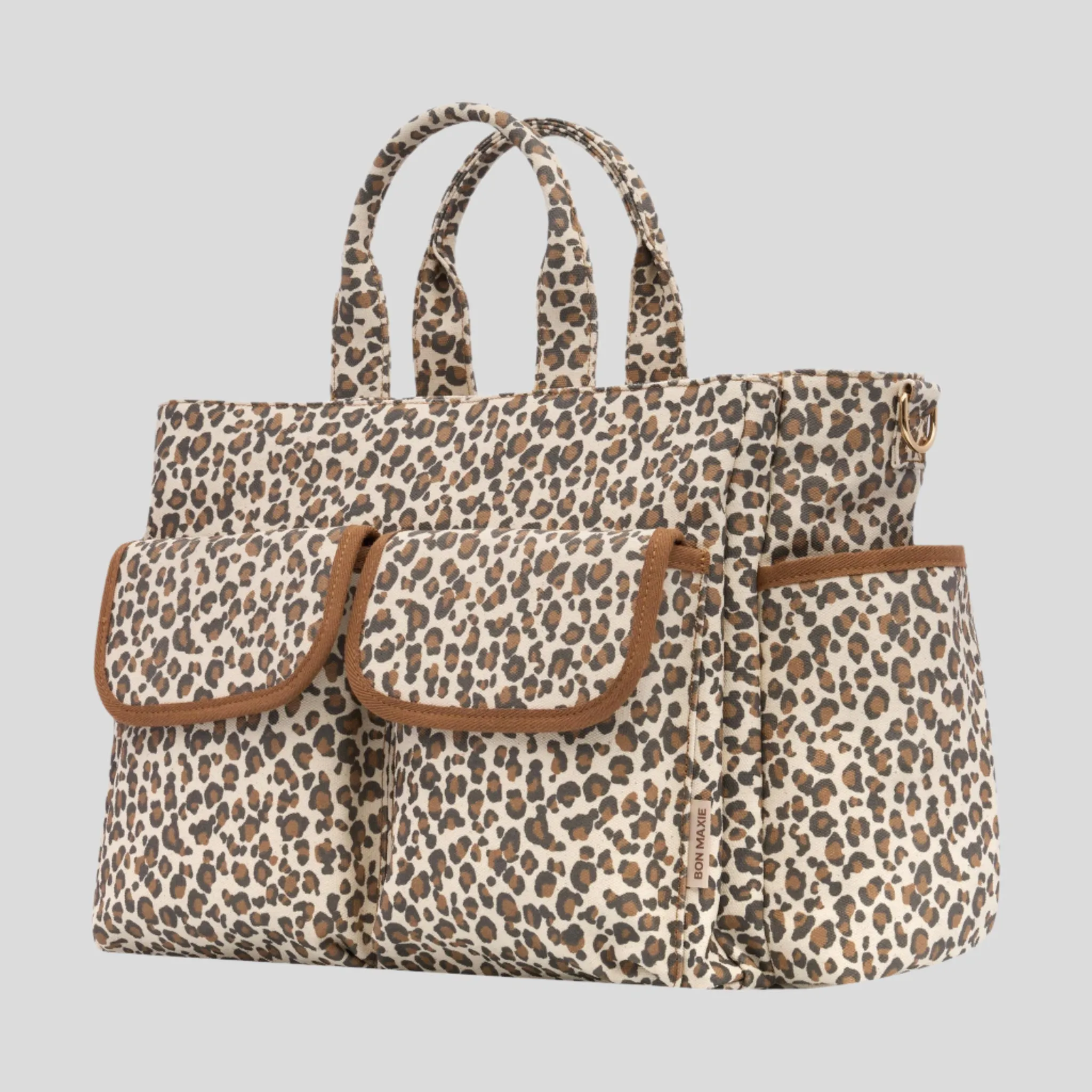 Everyday Multi-Pocket Tote Bag -- Leopard