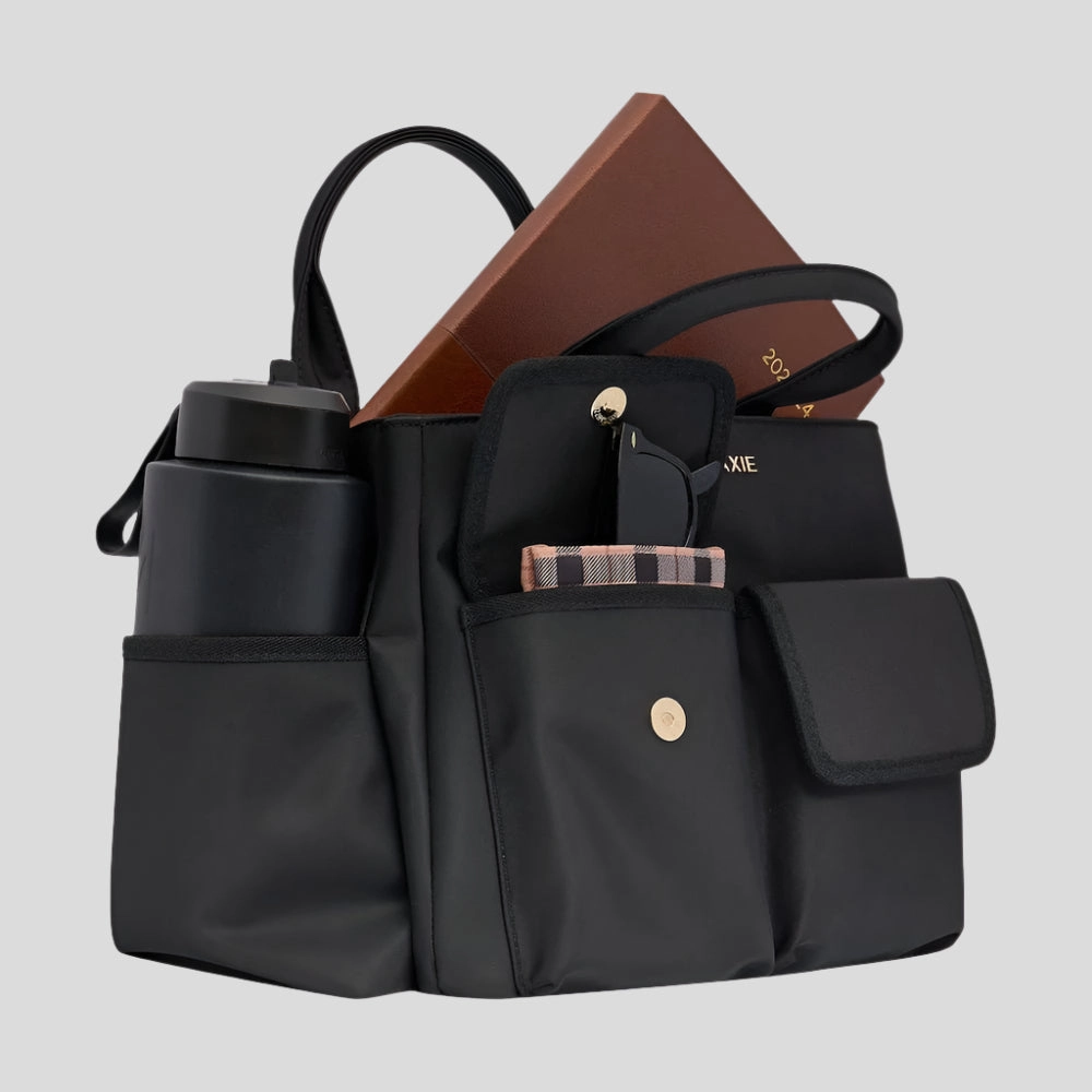 Everyday Multi-Pocket Tote Bag -- Tan