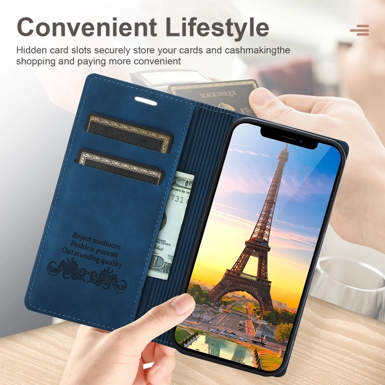 For iPhone 12 Dream Magnetic Suction Business Horizontal Flip PU Leather Case with Holder