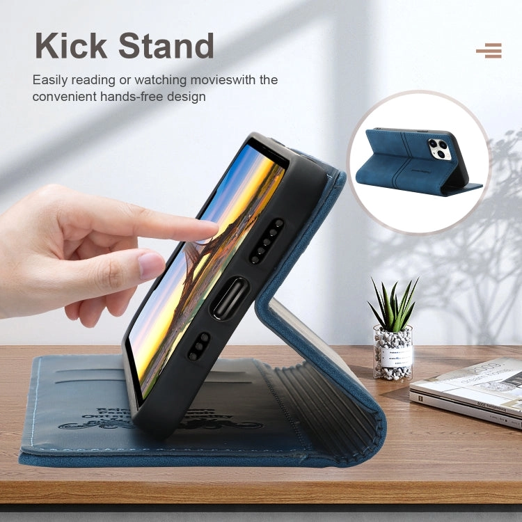 For iPhone 12 Dream Magnetic Suction Business Horizontal Flip PU Leather Case with Holder