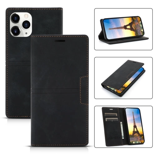 For iPhone 12 Dream Magnetic Suction Business Horizontal Flip PU Leather Case with Holder
