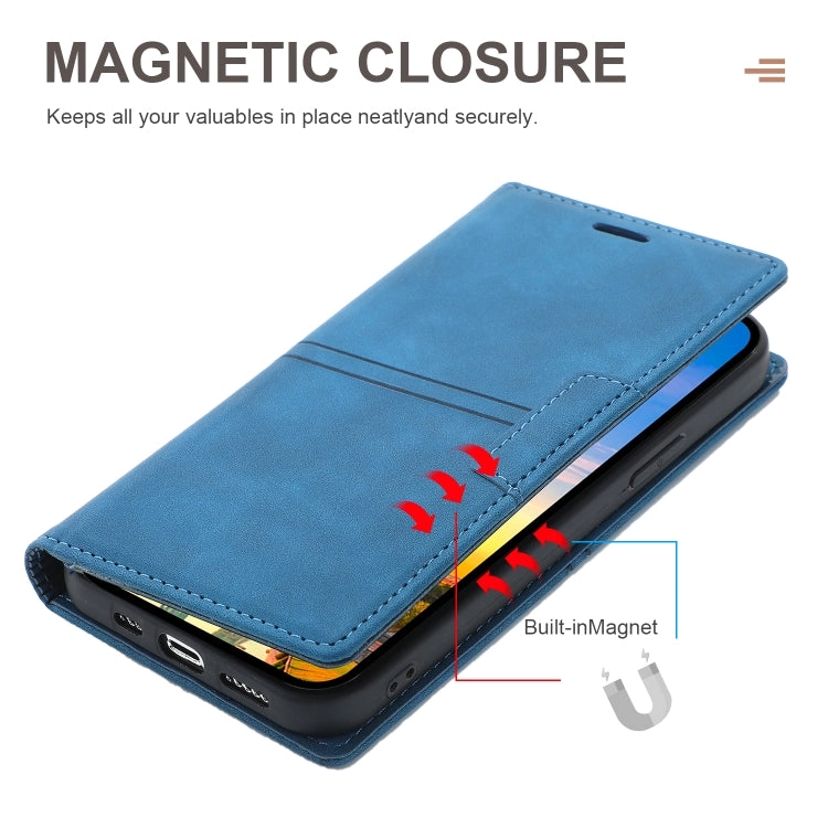 For iPhone 12 Dream Magnetic Suction Business Horizontal Flip PU Leather Case with Holder