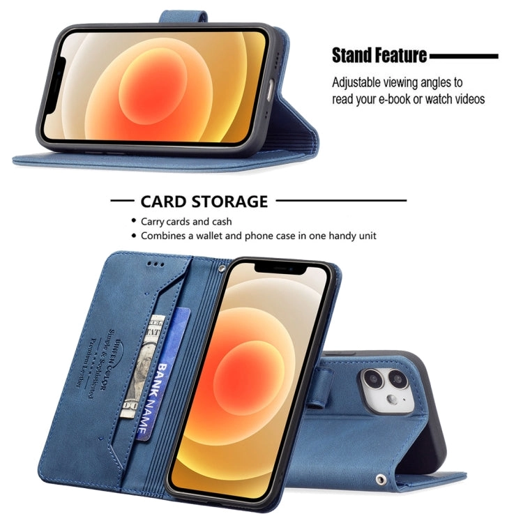 For iPhone 13 Magnetic Clasp RFID Blocking Anti-Theft Leather Case with Holder  Card Slots