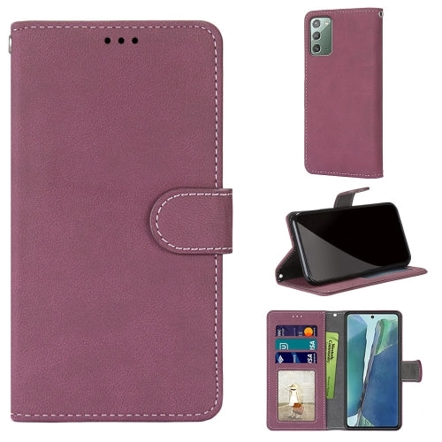 For Samsung Galaxy Note 20 Retro Frosted Horizontal Flip PU Leather Case with Holder  Card