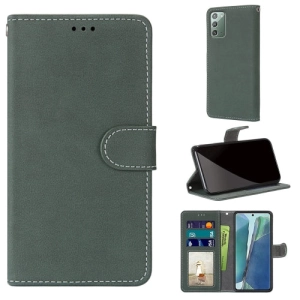 For Samsung Galaxy Note 20 Retro Frosted Horizontal Flip PU Leather Case with Holder  Card