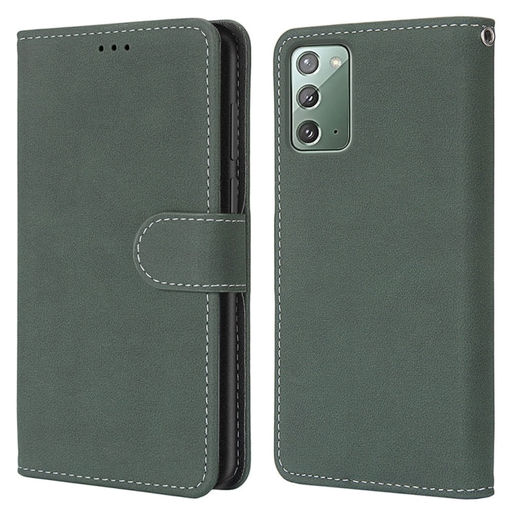For Samsung Galaxy Note 20 Retro Frosted Horizontal Flip PU Leather Case with Holder  Card