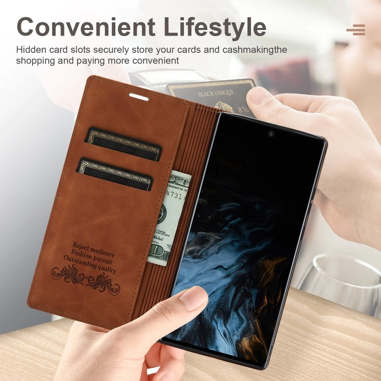 For Samsung Galaxy Note20 Dream Magnetic Suction Business Horizontal Flip PU Leather Case with