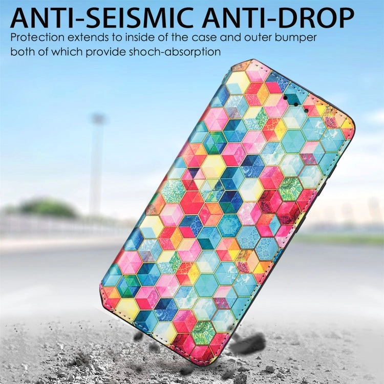 For Samsung Galaxy S21  5G Colorful Magnetic Horizontal Flip PU Leather Case with Holder  Card