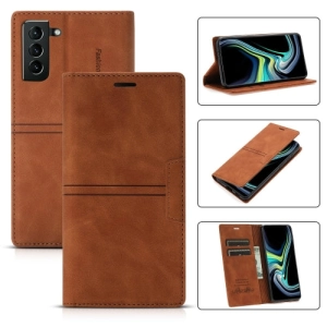 For Samsung Galaxy S21  5G Dream Magnetic Suction Business Horizontal Flip PU Leather Case with