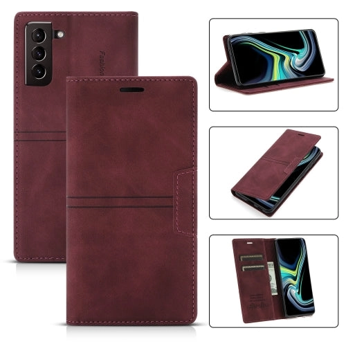 For Samsung Galaxy S21  5G Dream Magnetic Suction Business Horizontal Flip PU Leather Case with