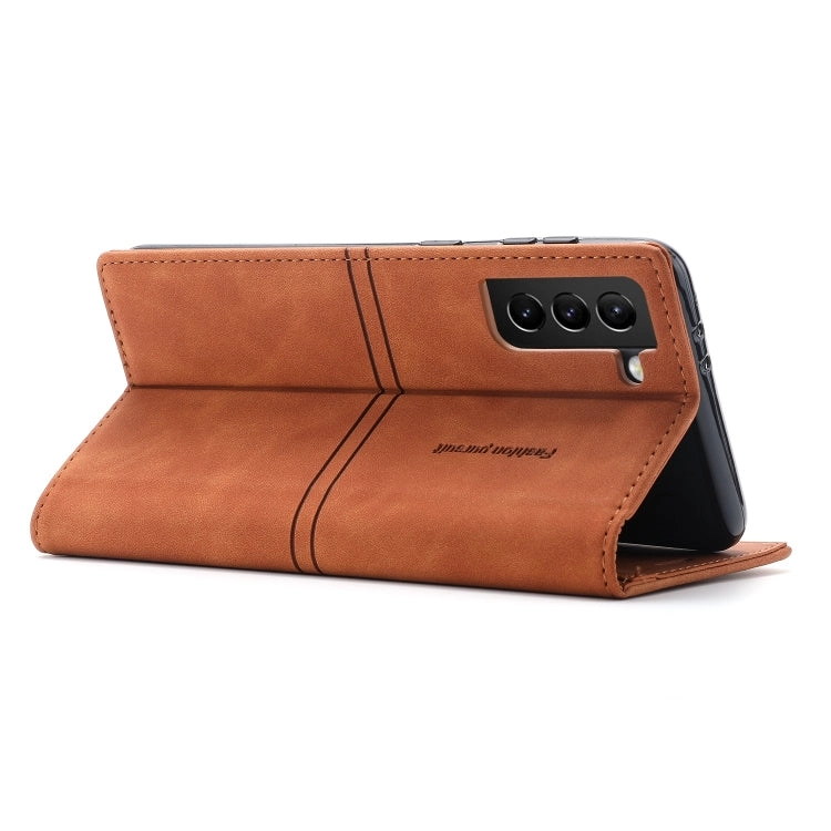 For Samsung Galaxy S21  5G Dream Magnetic Suction Business Horizontal Flip PU Leather Case with
