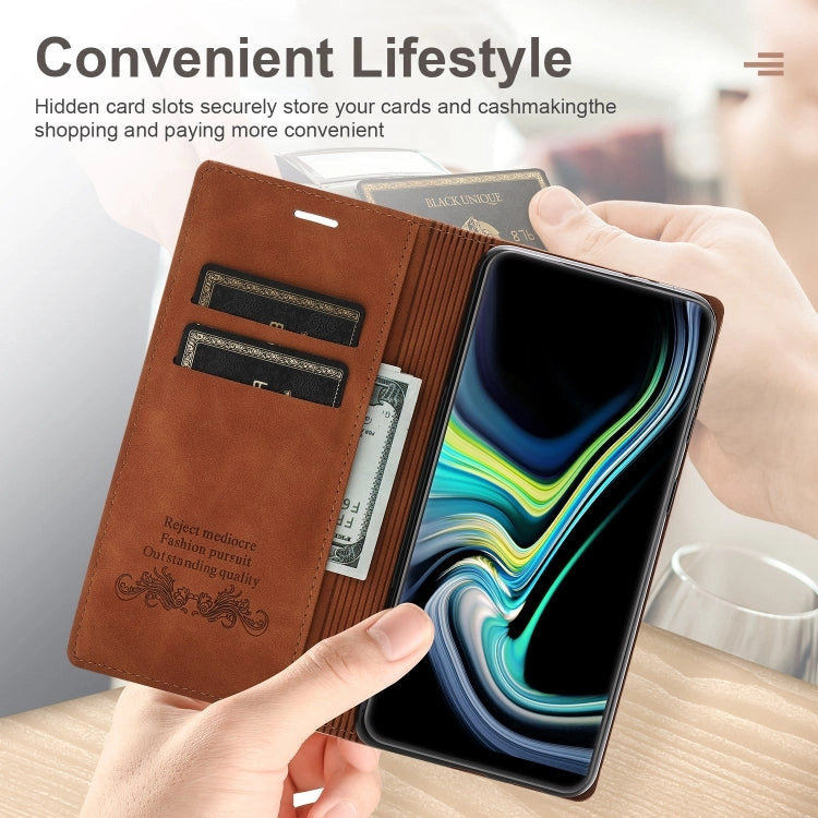 For Samsung Galaxy S21  5G Dream Magnetic Suction Business Horizontal Flip PU Leather Case with