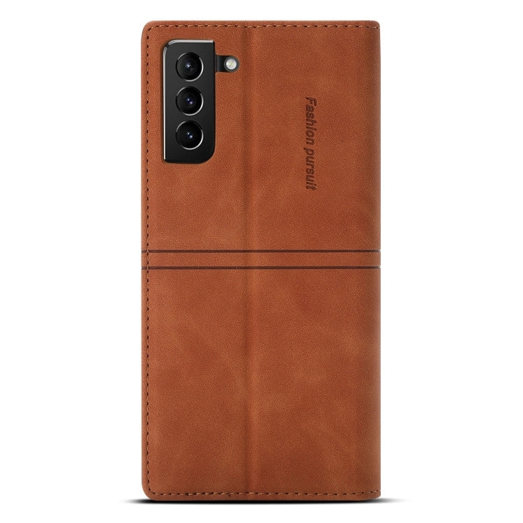 For Samsung Galaxy S21  5G Dream Magnetic Suction Business Horizontal Flip PU Leather Case with