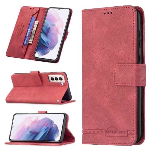 For Samsung Galaxy S21  5G Magnetic Clasp RFID Blocking Anti-Theft Leather Case with Holder