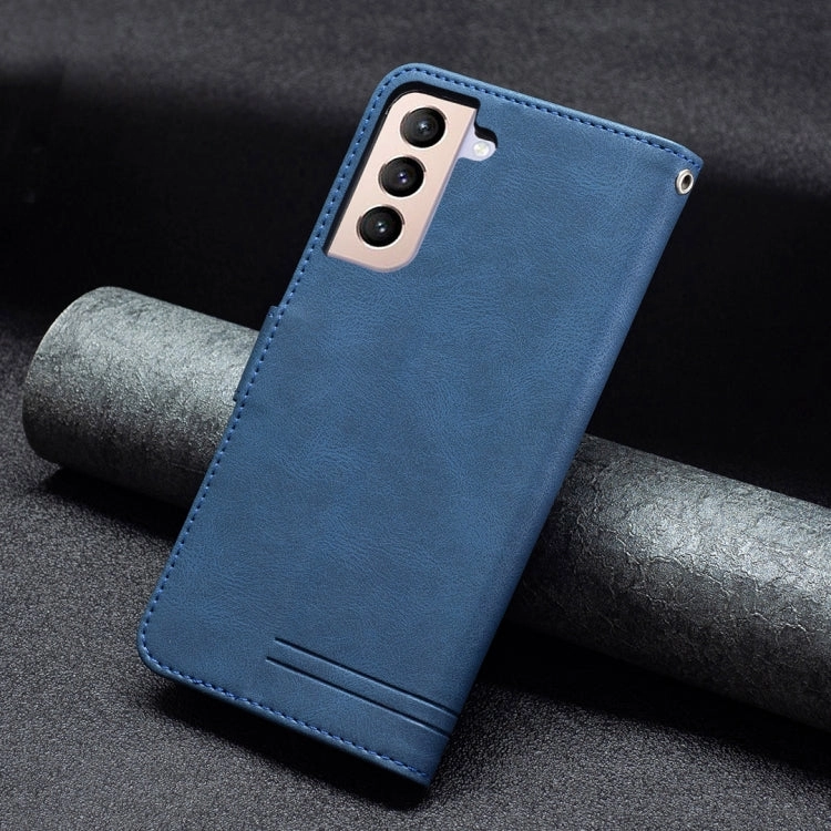 For Samsung Galaxy S21  5G Magnetic Clasp RFID Blocking Anti-Theft Leather Case with Holder