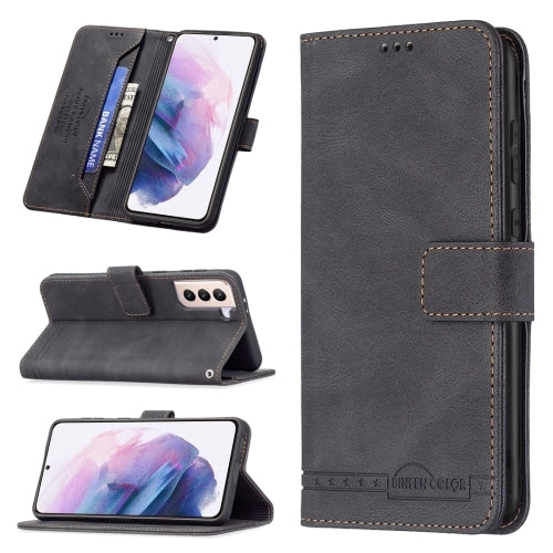 For Samsung Galaxy S21  5G Magnetic Clasp RFID Blocking Anti-Theft Leather Case with Holder