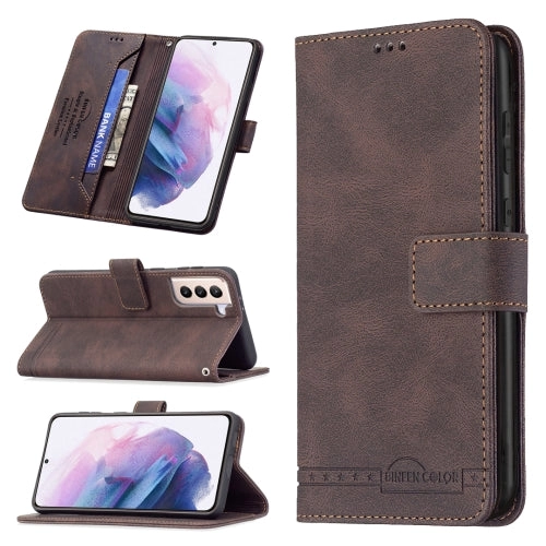 For Samsung Galaxy S21  5G Magnetic Clasp RFID Blocking Anti-Theft Leather Case with Holder