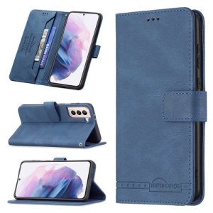 For Samsung Galaxy S21  5G Magnetic Clasp RFID Blocking Anti-Theft Leather Case with Holder
