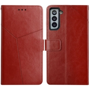For Samsung Galaxy S21  5G Y Stitching Horizontal Flip Leather Case with Holder  Card Slots