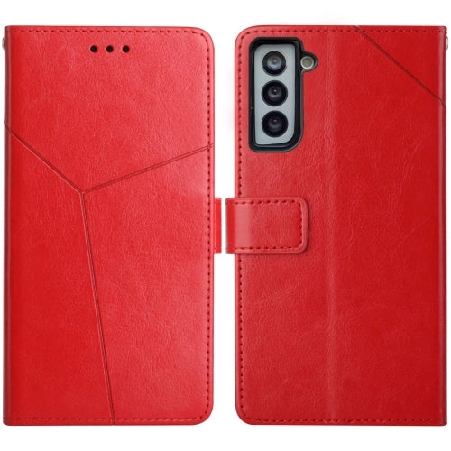 For Samsung Galaxy S21  5G Y Stitching Horizontal Flip Leather Case with Holder  Card Slots