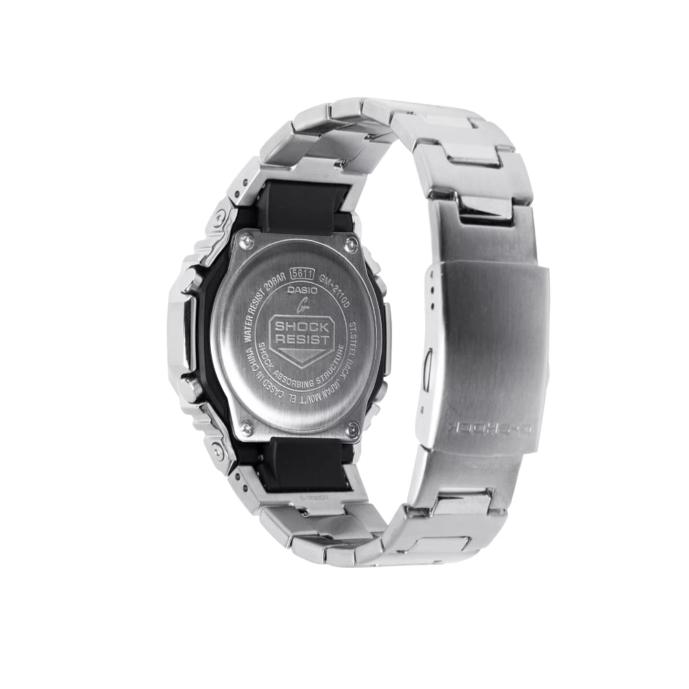 G-Shock G-Steel 2100 Series Silver Tone Watch - Orange Dial