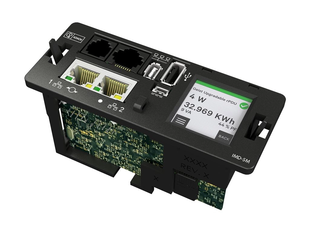 Geist Switched Outlet Level Monitoring DUU5M4W1-30PHB7-2S02A9K00-S-A - Power distribution unit - AC 240/415 V - 22 kW - 3-phase VP7UV0A0