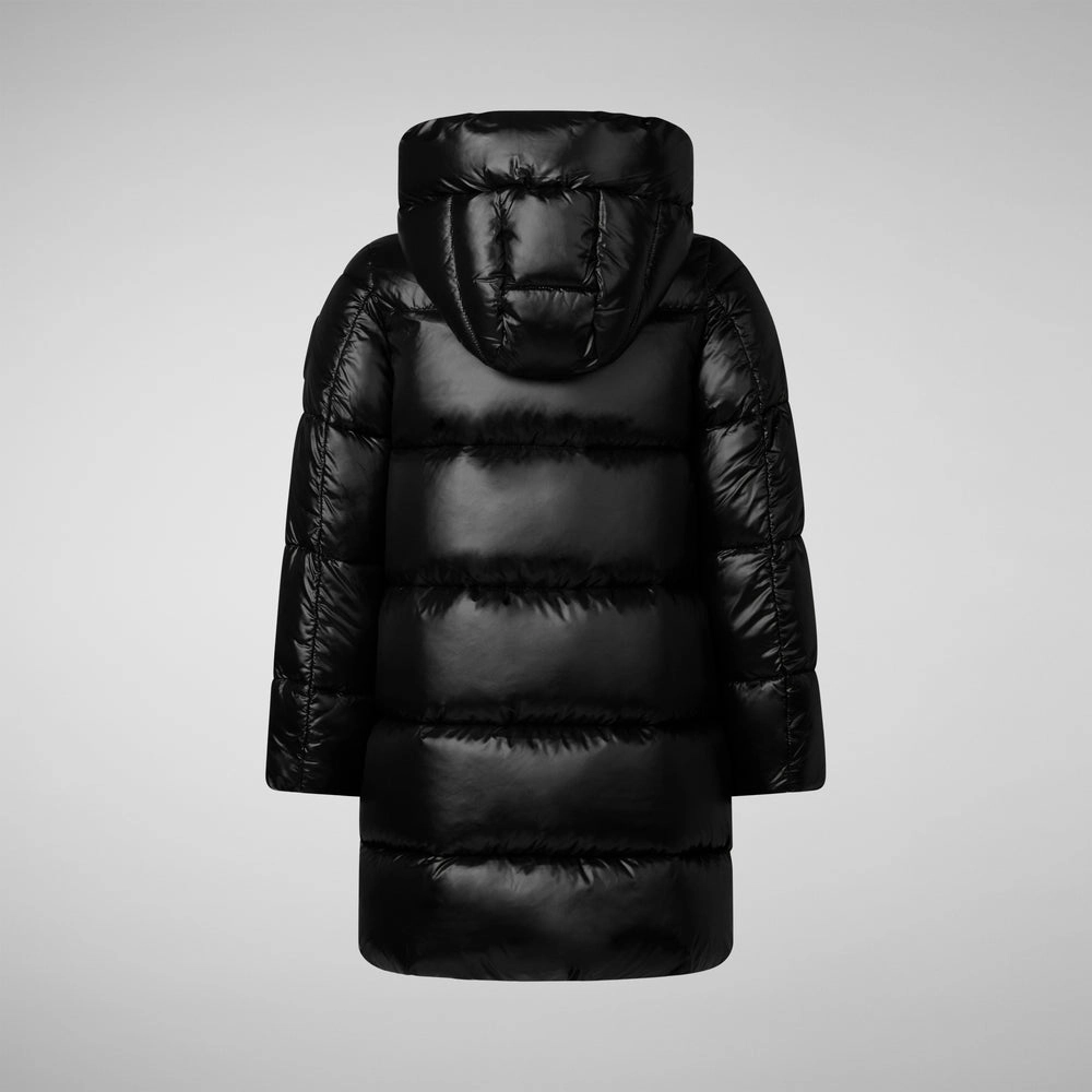 Girls' animal free puffer jacket Millie in black
