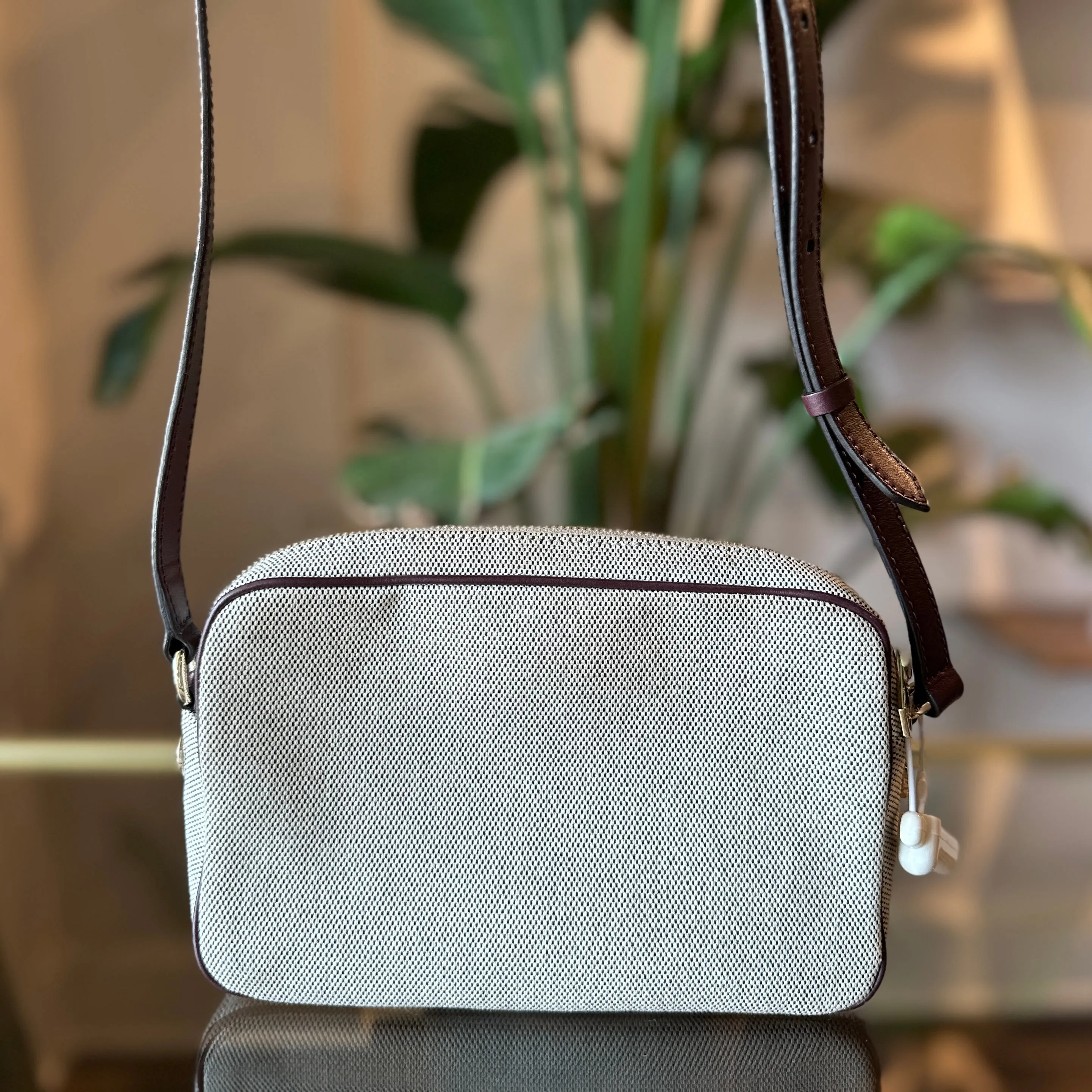 GIVENCHY Bond Beige Canvas Crossbody