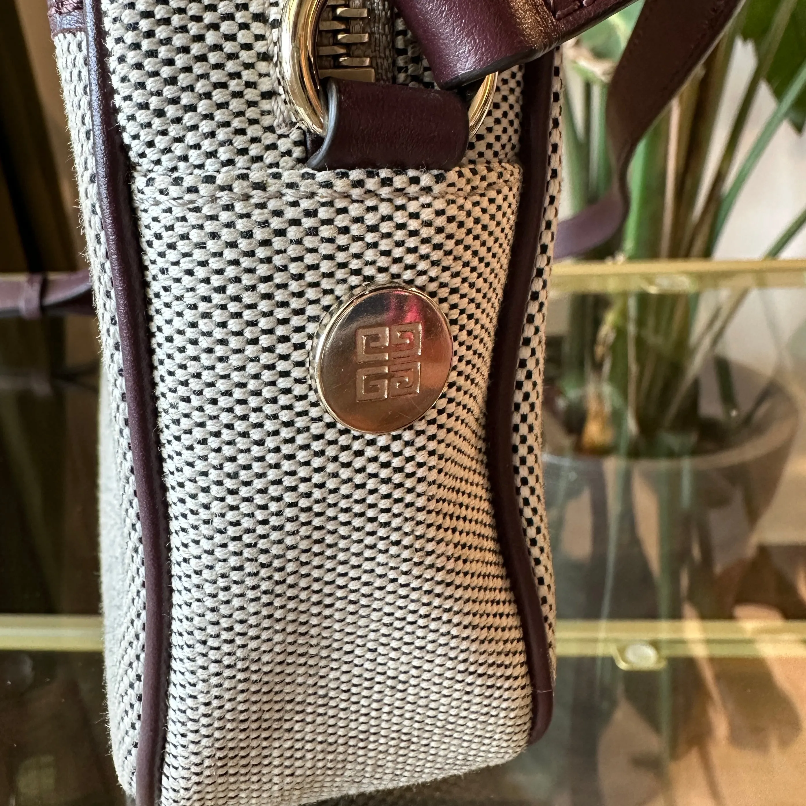 GIVENCHY Bond Beige Canvas Crossbody