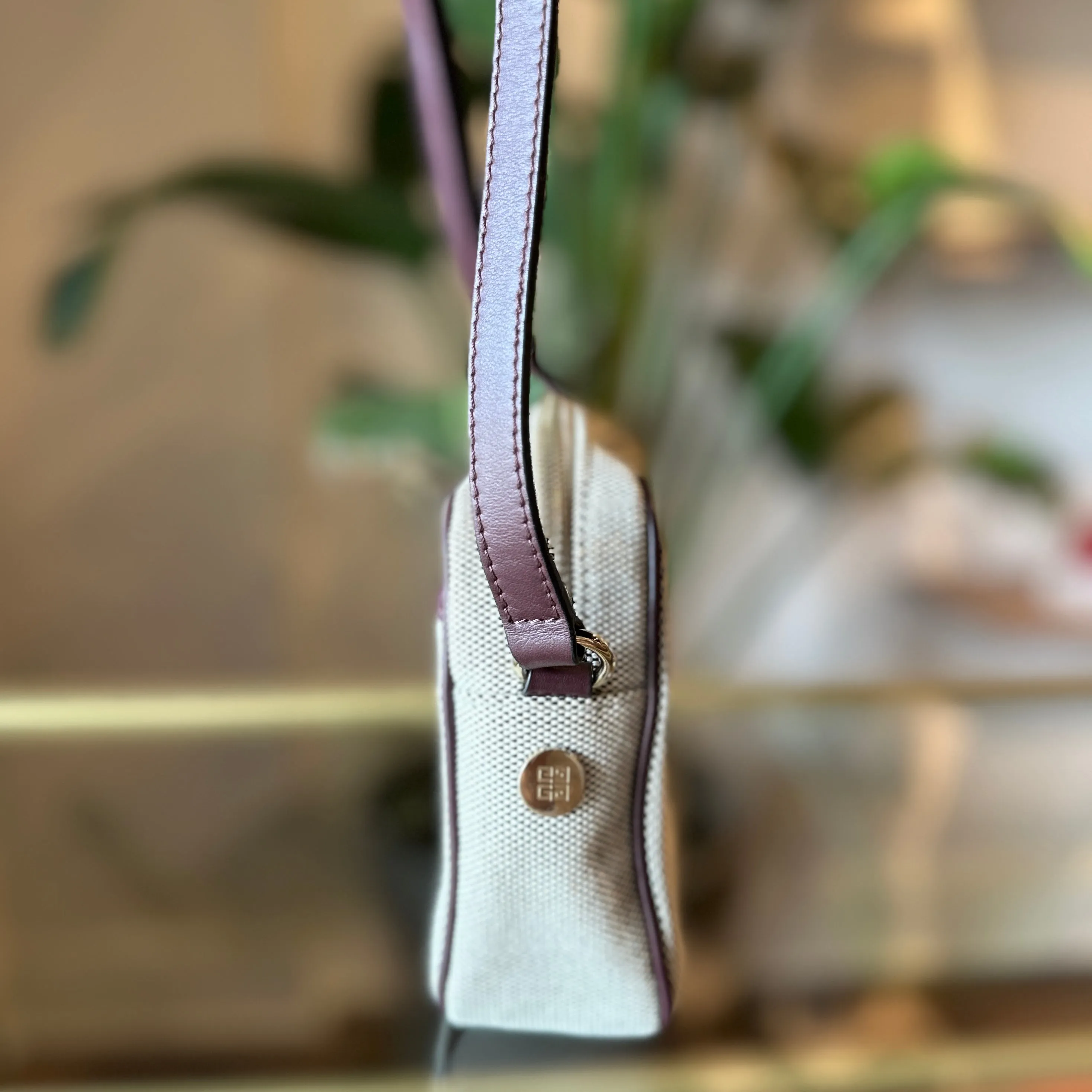 GIVENCHY Bond Beige Canvas Crossbody