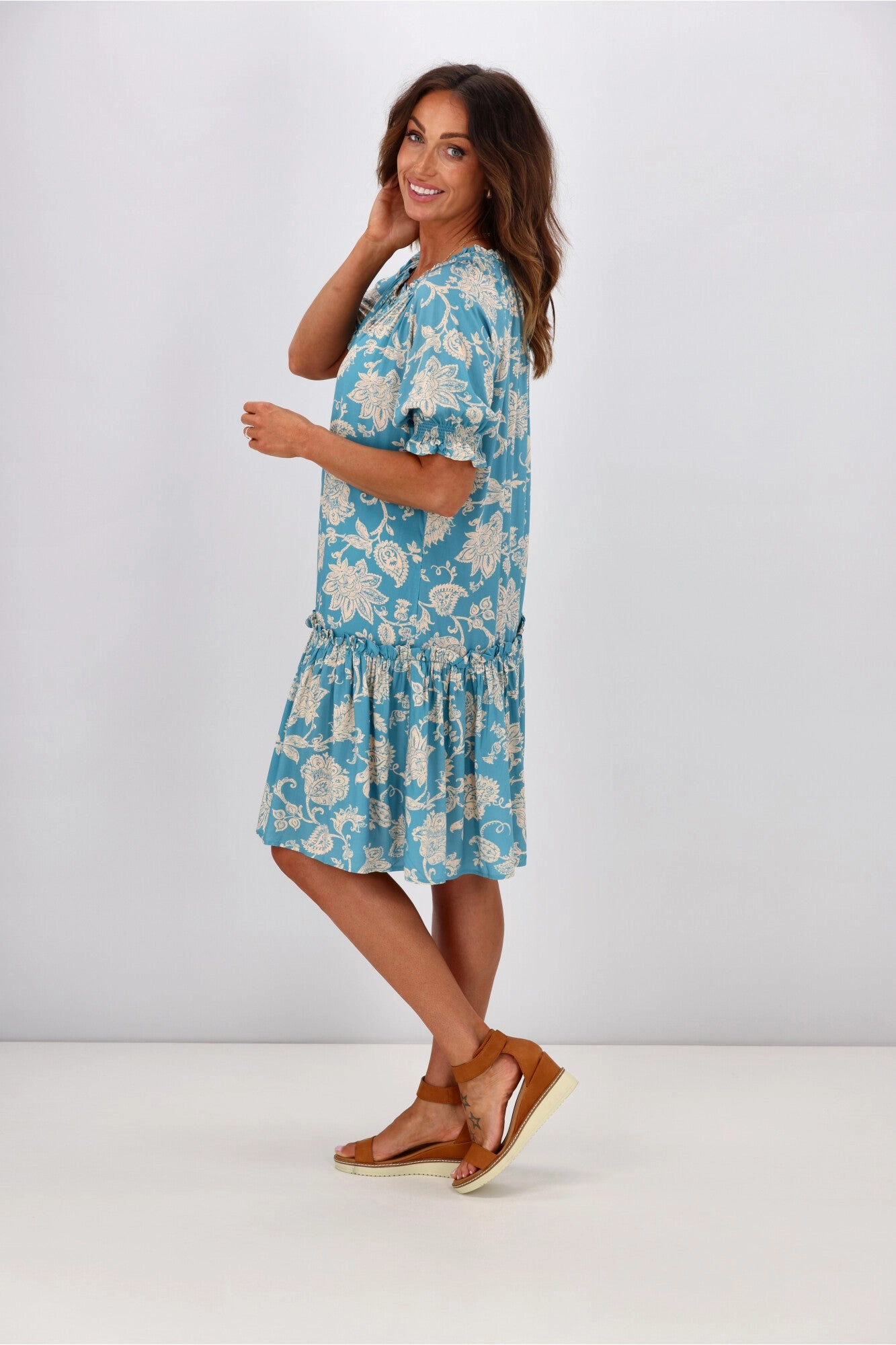 Gloss by Shine On Elena Dress Blue