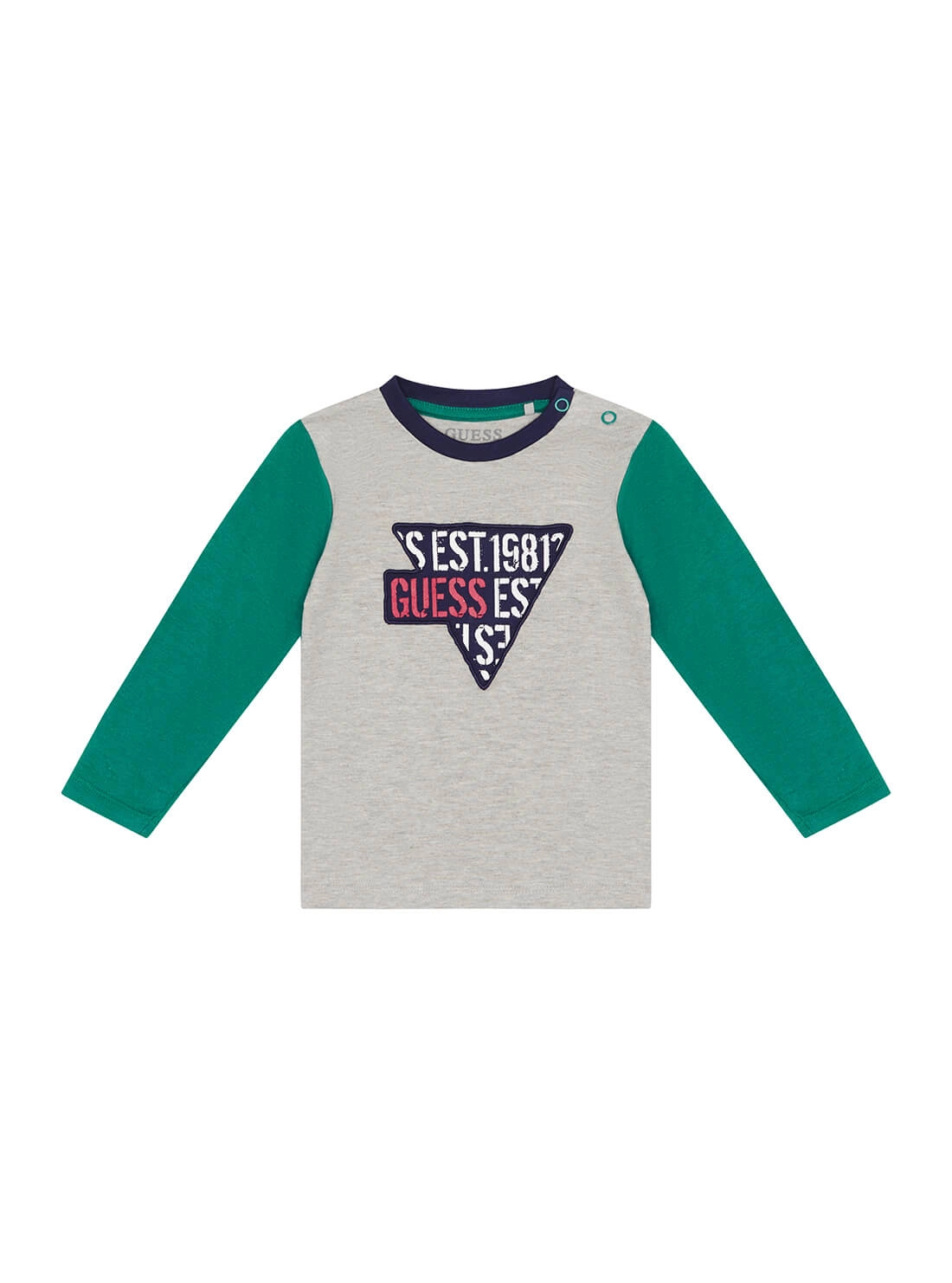 Grey Combo Green Logo T-Shirt (3-18m)